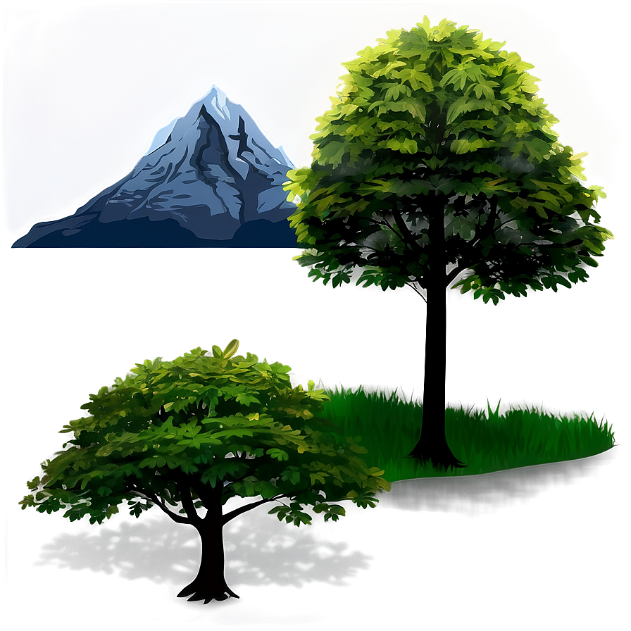 Mountain Tree Shadow Png 68 PNG image