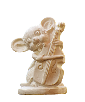 Mouse Musician Figurine PNG image