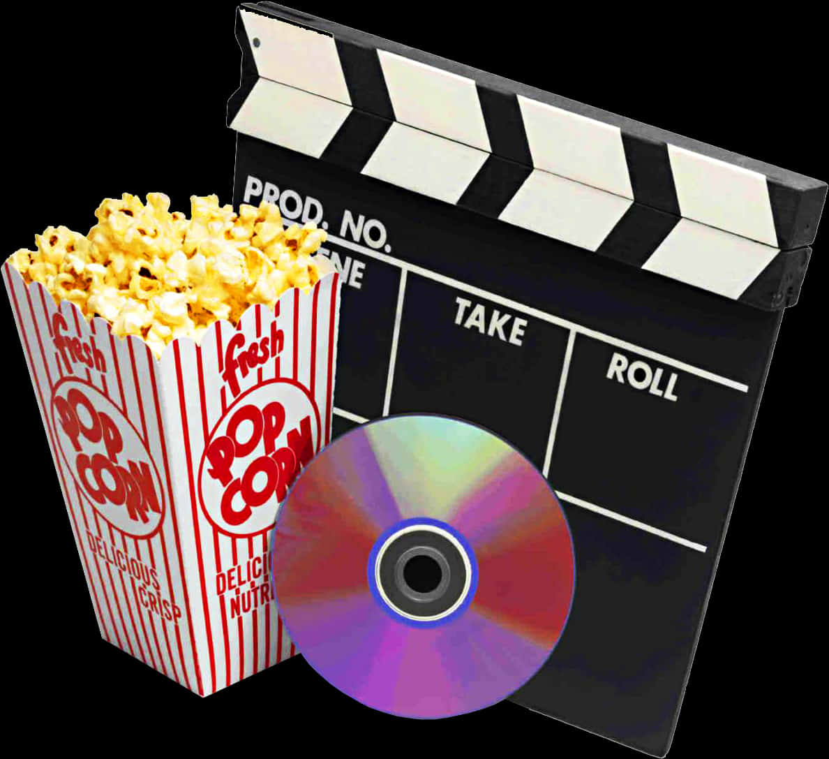 Movie Night Essentials Clipart PNG image