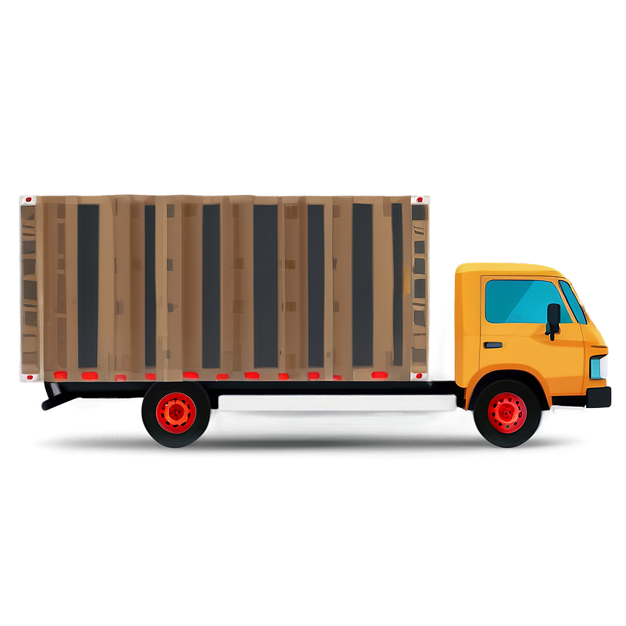 Moving Truck Flat Design Png Lig11 PNG image