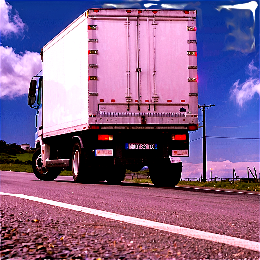 Moving Truck On The Road Png 06272024 PNG image