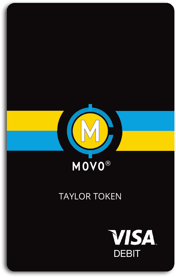 Movo Visa Debit Card Design PNG image