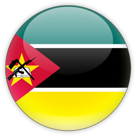 Mozambique Flag Button PNG image