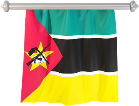 Mozambique National Flag Hanging PNG image