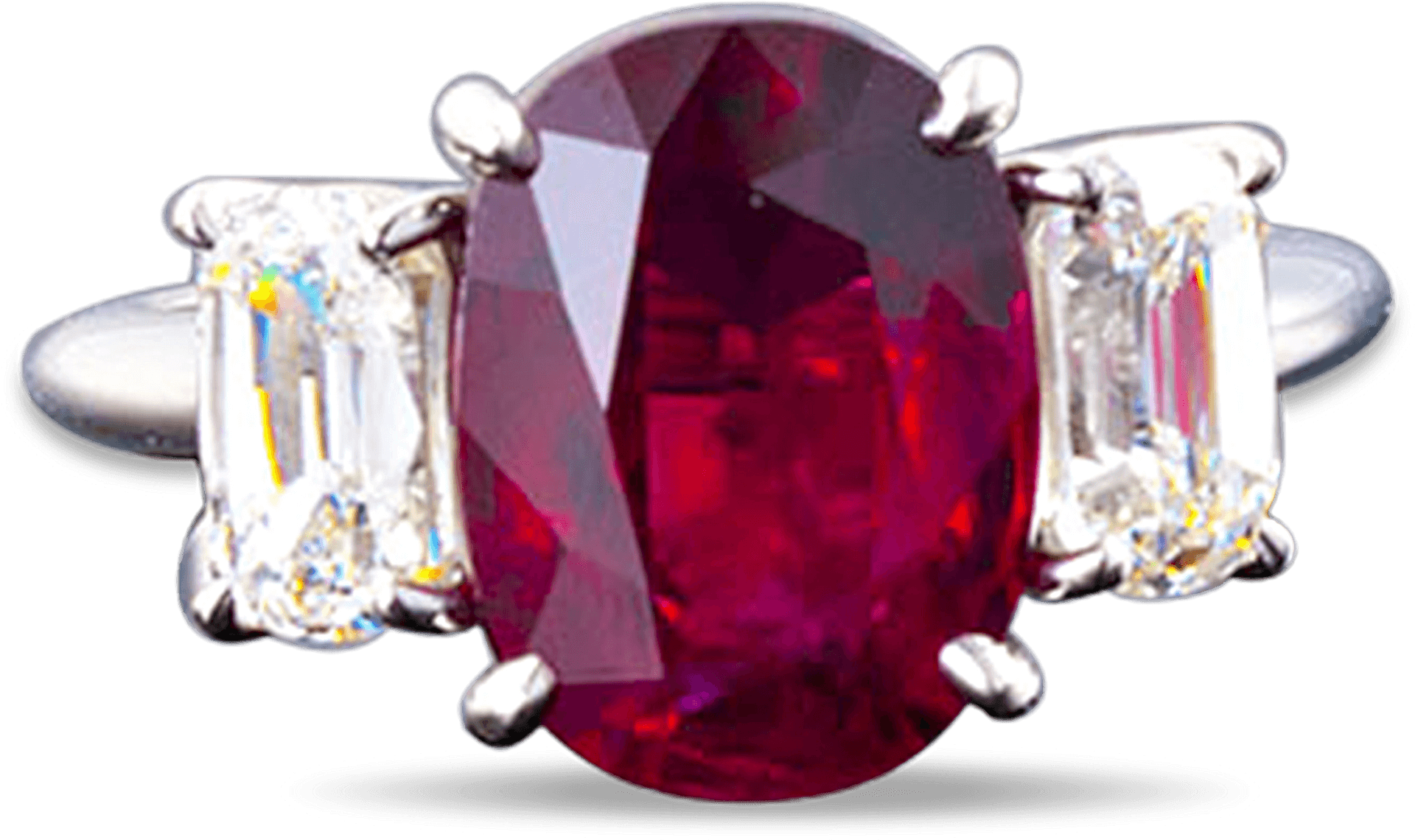 Mozambique Ruby Diamond Ring PNG image