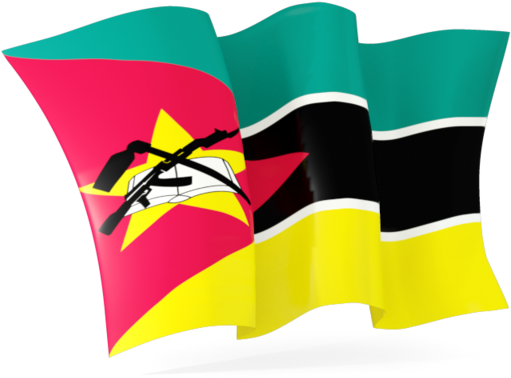 Mozambiqueand Zimbabwe Flags Waving PNG image
