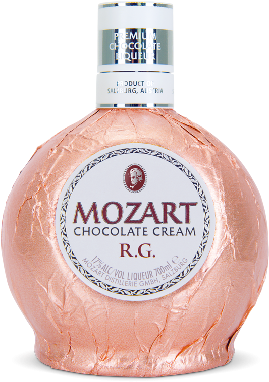 Mozart Chocolate Cream Liqueur Bottle PNG image