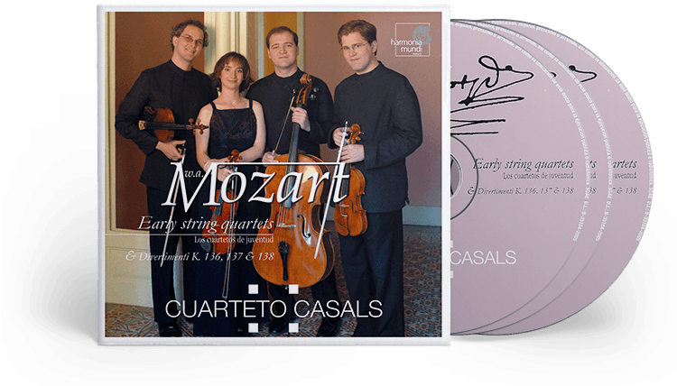 Mozart Early String Quartets Album Cuarteto Casals PNG image