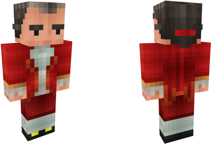 Mozart Inspired Minecraft Skin PNG image