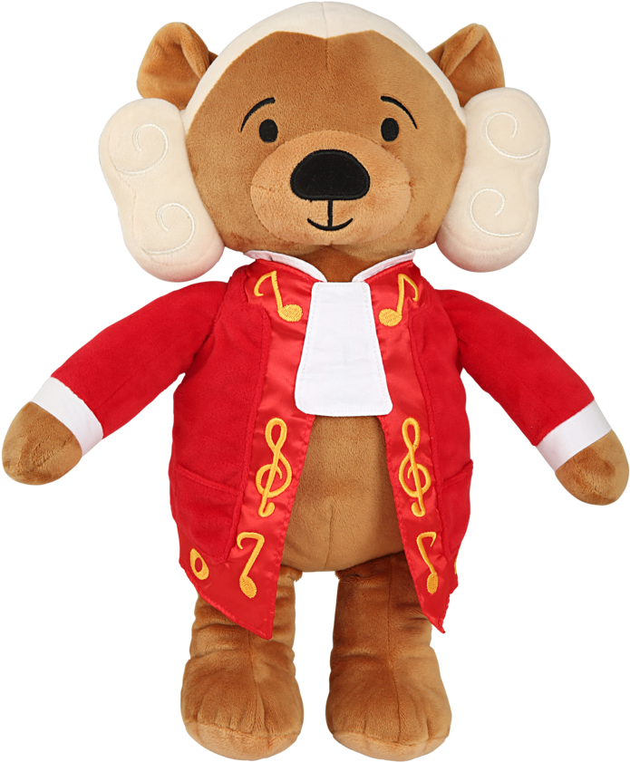 Mozart Inspired Musical Teddy Bear PNG image