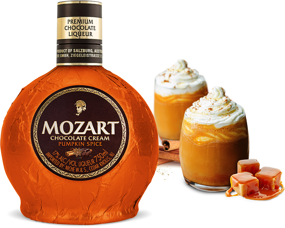 Mozart Pumpkin Spice Chocolate Liqueur PNG image