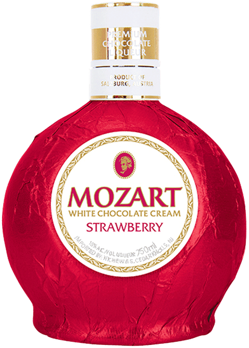 Mozart Strawberry Chocolate Liqueur Bottle PNG image