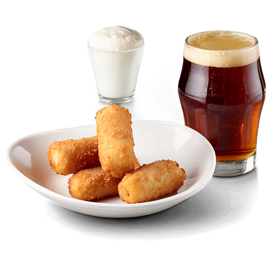 Mozzarella Sticks With Beer Png Qaj PNG image