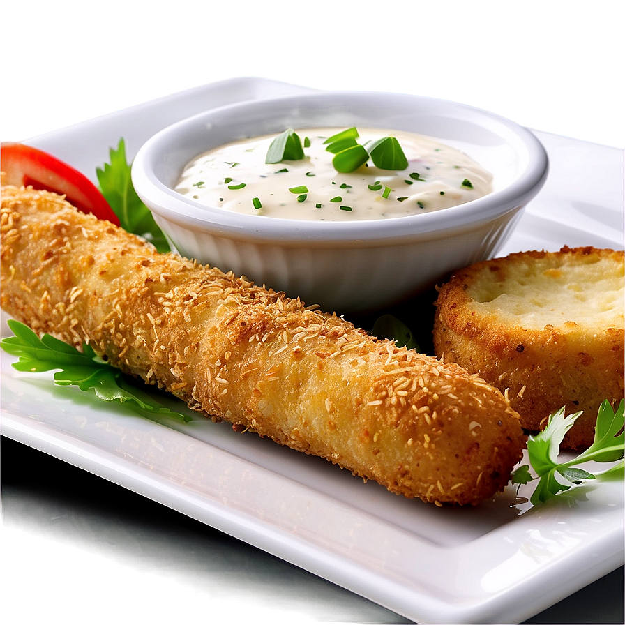 Mozzarella Sticks With Garlic Dip Png 06122024 PNG image