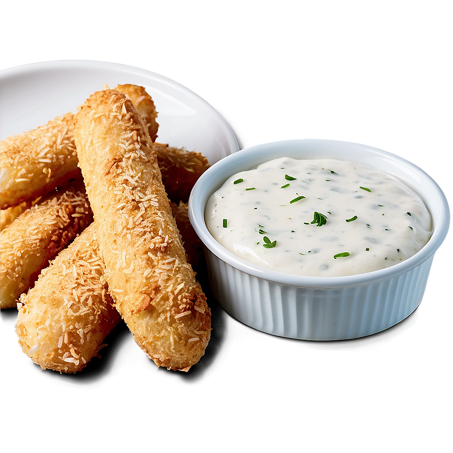 Mozzarella Sticks With Garlic Dip Png Ioi65 PNG image