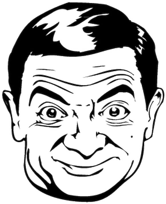 Mr Bean Cartoon Sketch PNG image