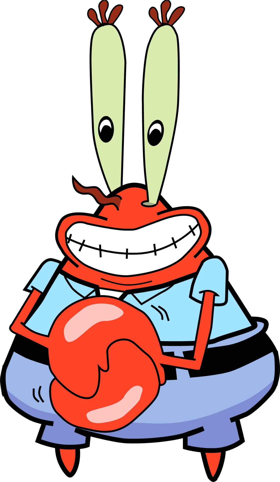 Mr Krabs Smiling Cartoon Character PNG image