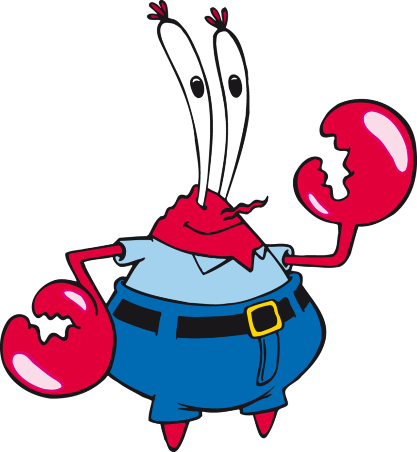 Mr Krabs Sponge Bob Character PNG image