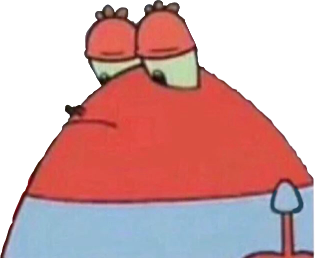 Mr Krabs Surprised Expression PNG image