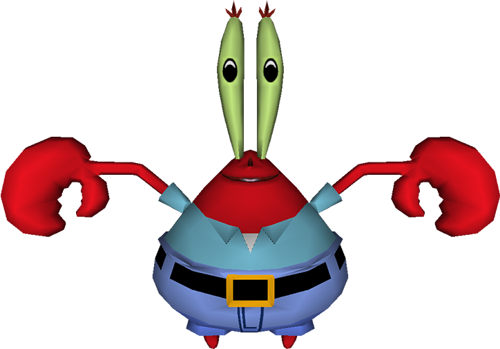 Mr Krabs3 D Model PNG image