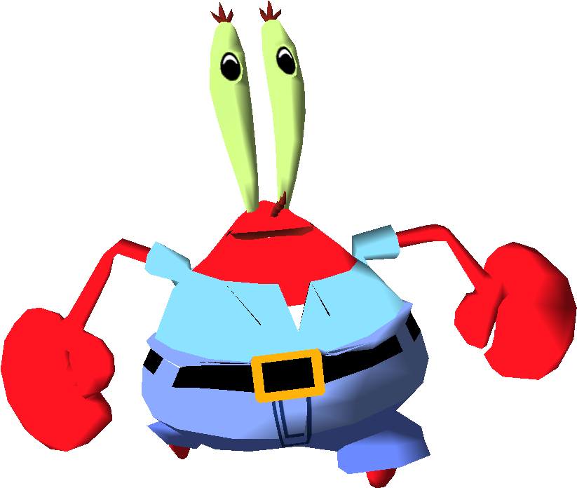 Mr Krabs3 D Model PNG image