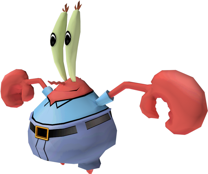 Mr Krabs3 D Model PNG image