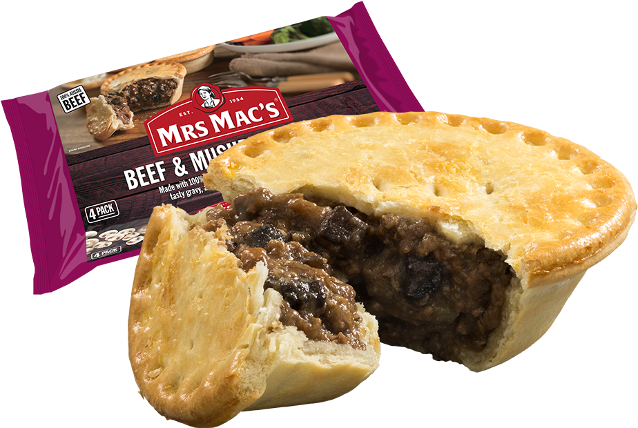 Mrs Macs Beefand Mushroom Pie PNG image