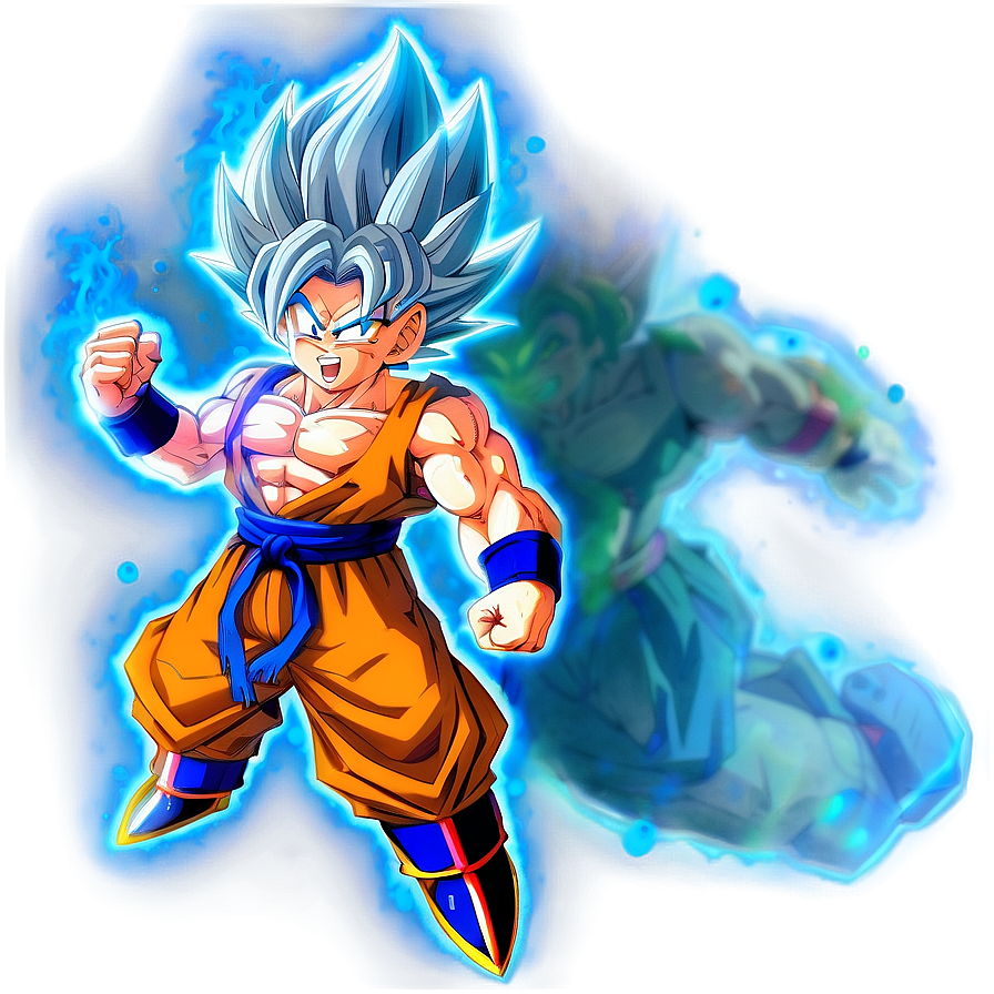 Mui Goku With Silver Aura Png 56 PNG image