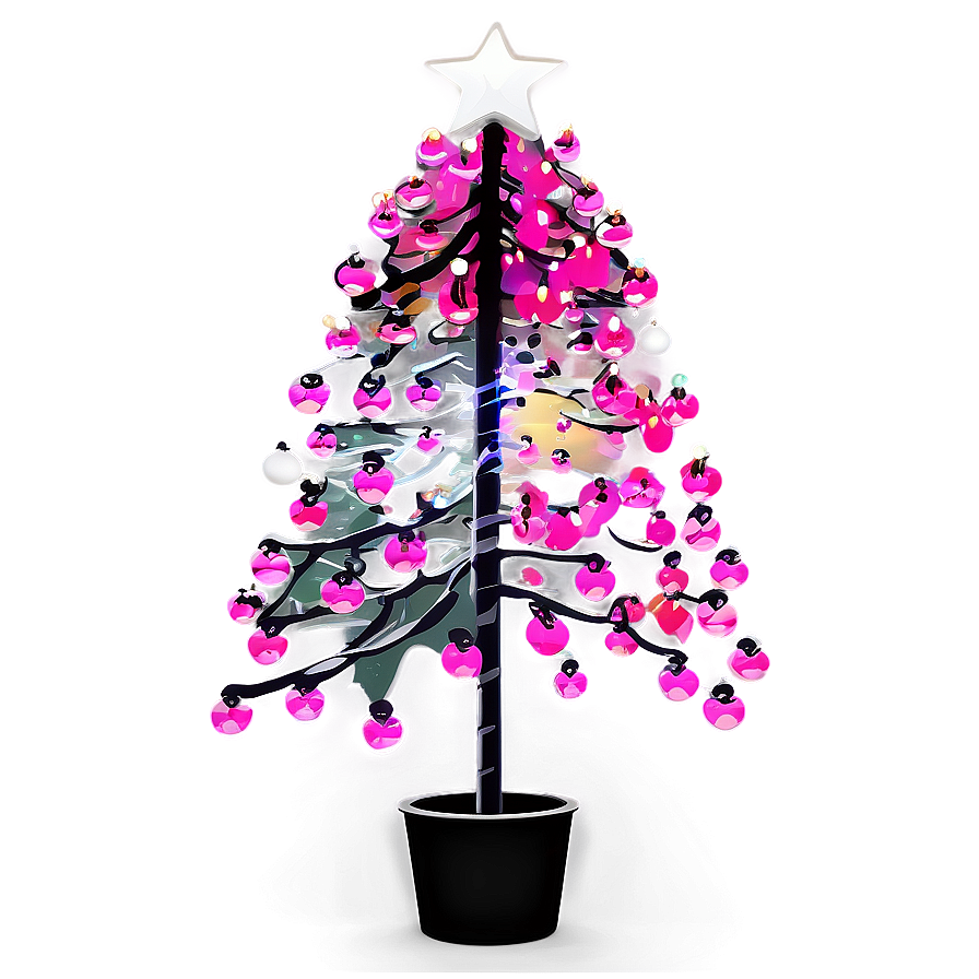 Mulberry Pink Christmas Tree Png 2 PNG image