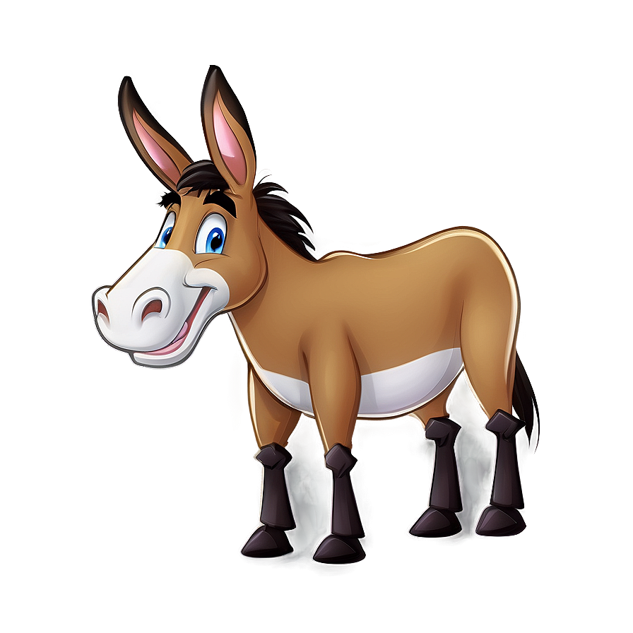 Mule In Cartoon Style Png 06292024 PNG image