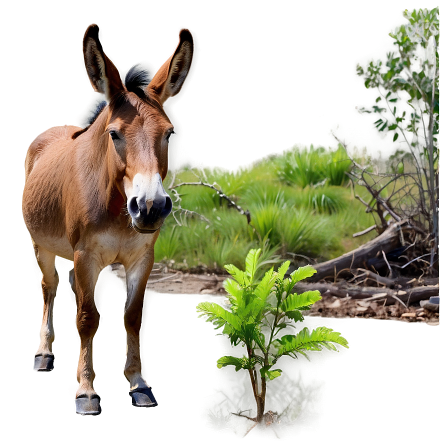 Mule In Nature Scene Png 5 PNG image