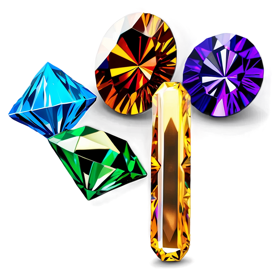 Multi-colored Diamond Mix Png 27 PNG image