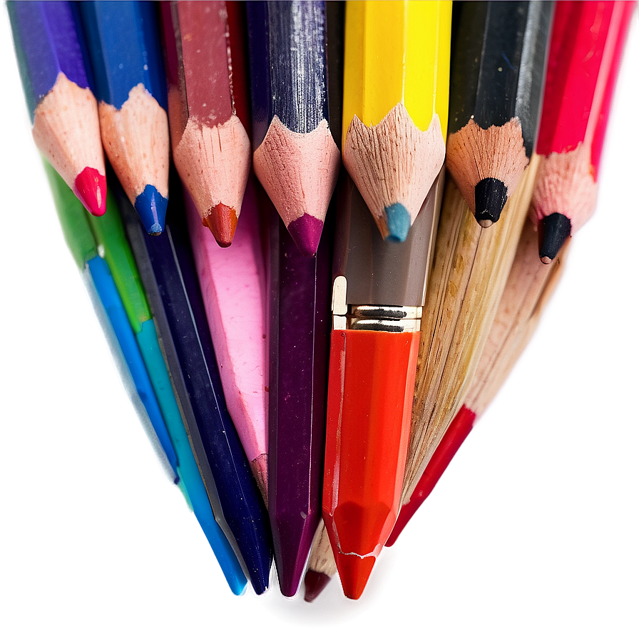 Multi-colored Pencil Set Png Fyd21 PNG image