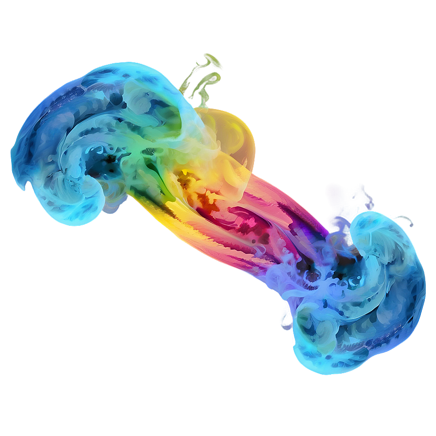 Multi-colored Smoke Swirl Png Phv PNG image