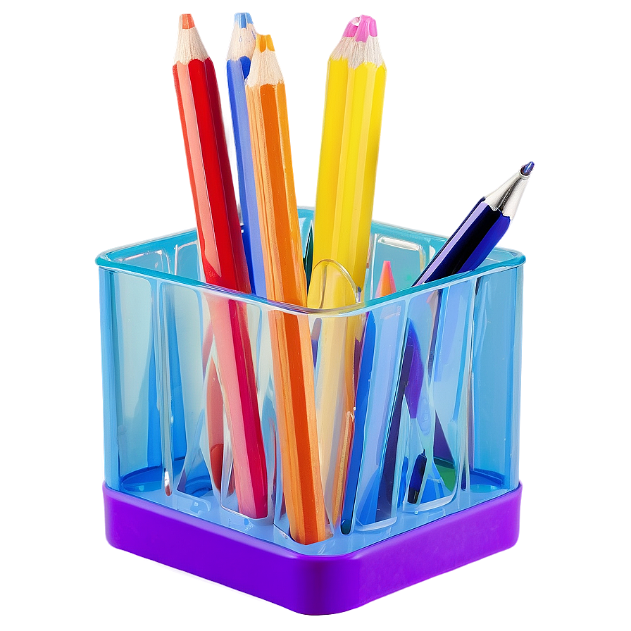 Multi-compartment Pencil Holder Png 06282024 PNG image