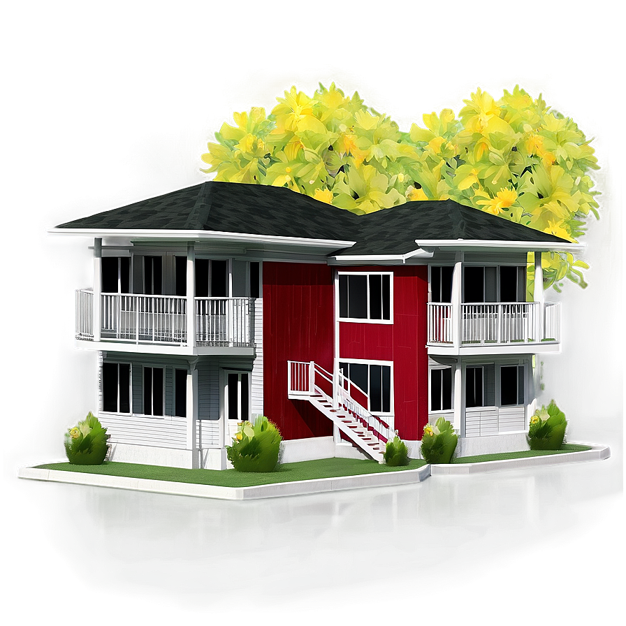 Multi-family Duplex Design Png 04292024 PNG image