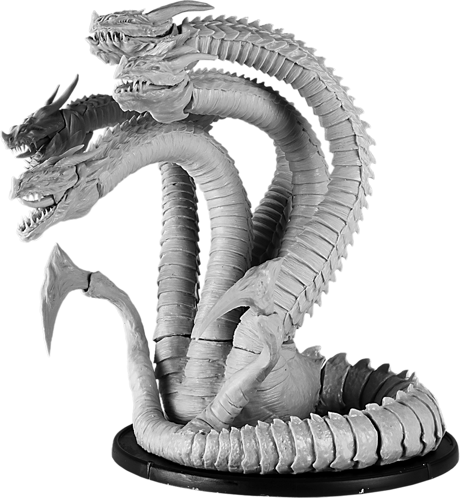 Multi Headed Hydra Sculpture PNG image