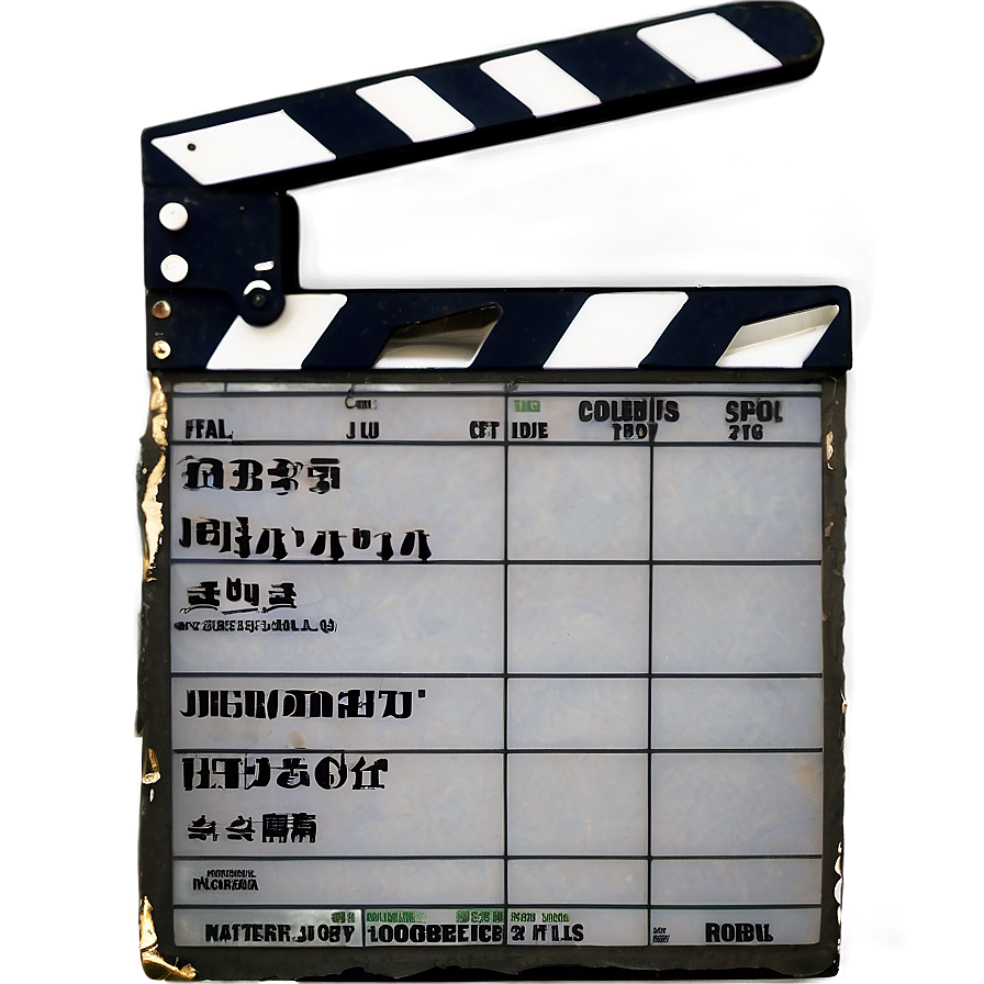 Multi-language Film Slate Png 06262024 PNG image