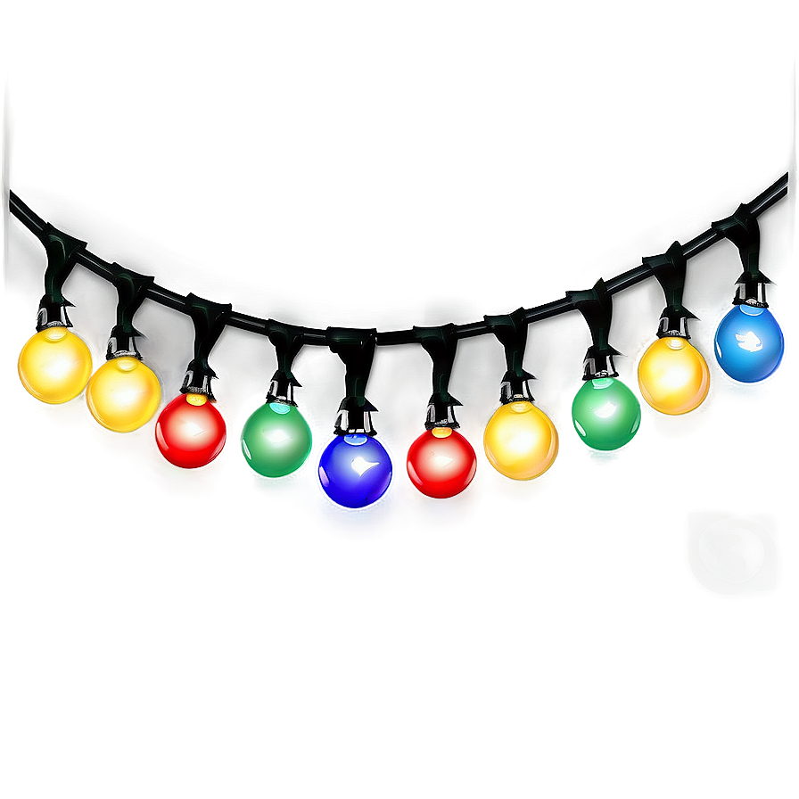 Multicolor Christmas String Lights Png Qpk89 PNG image