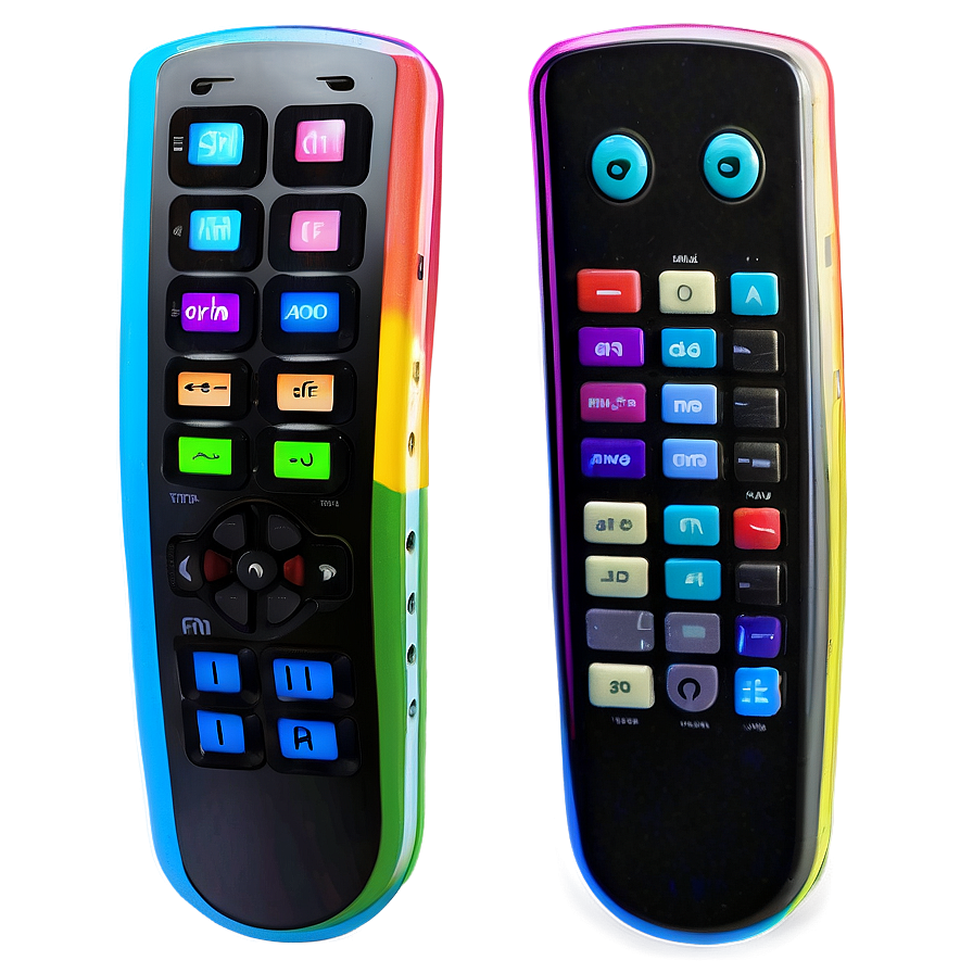 Multicolor Tv Remote Options Png 06122024 PNG image