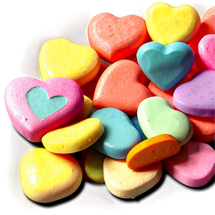 Multicolored Candy Hearts Png Owc76 PNG image