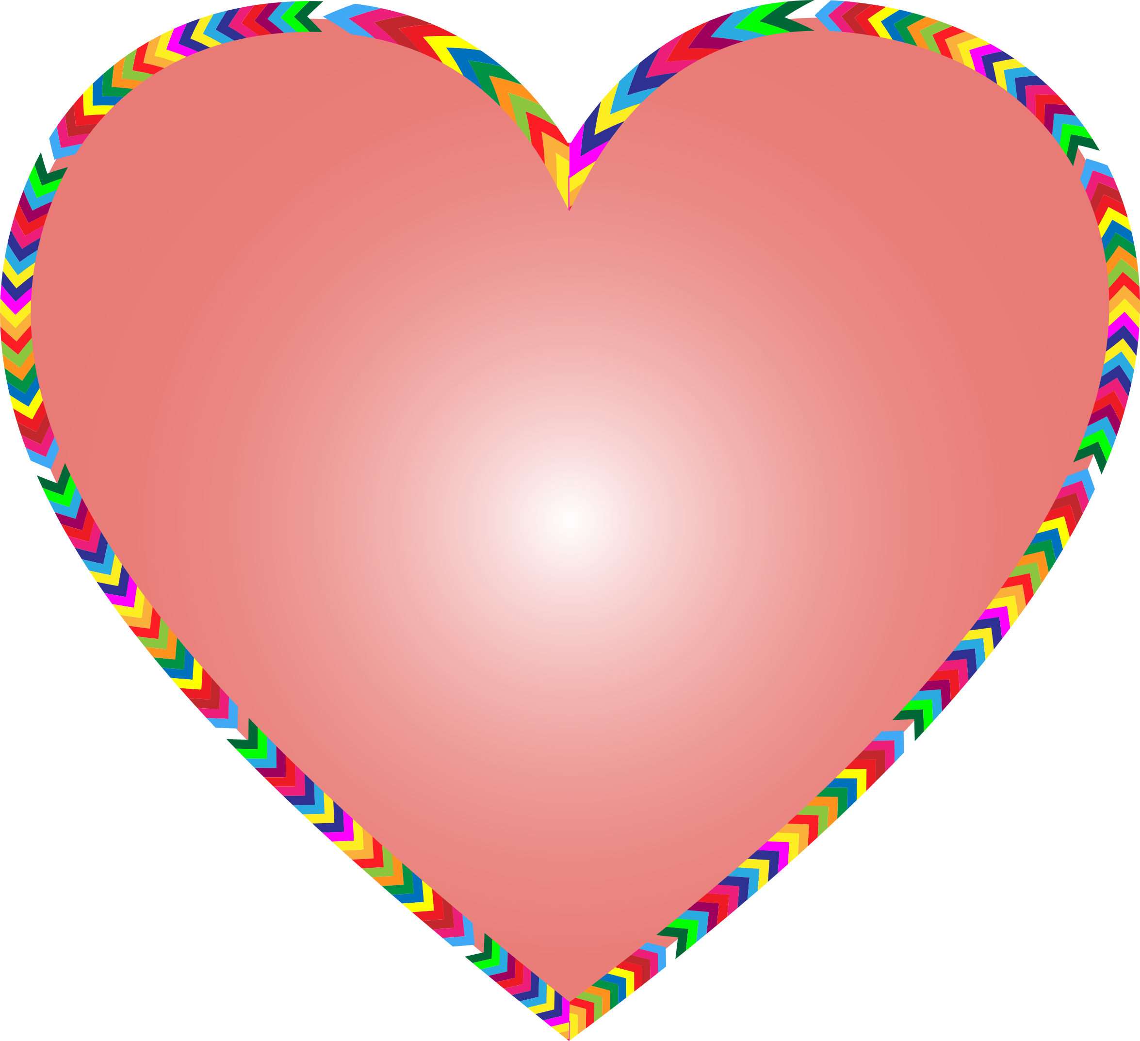 Multicolored Heart Border Graphic PNG image