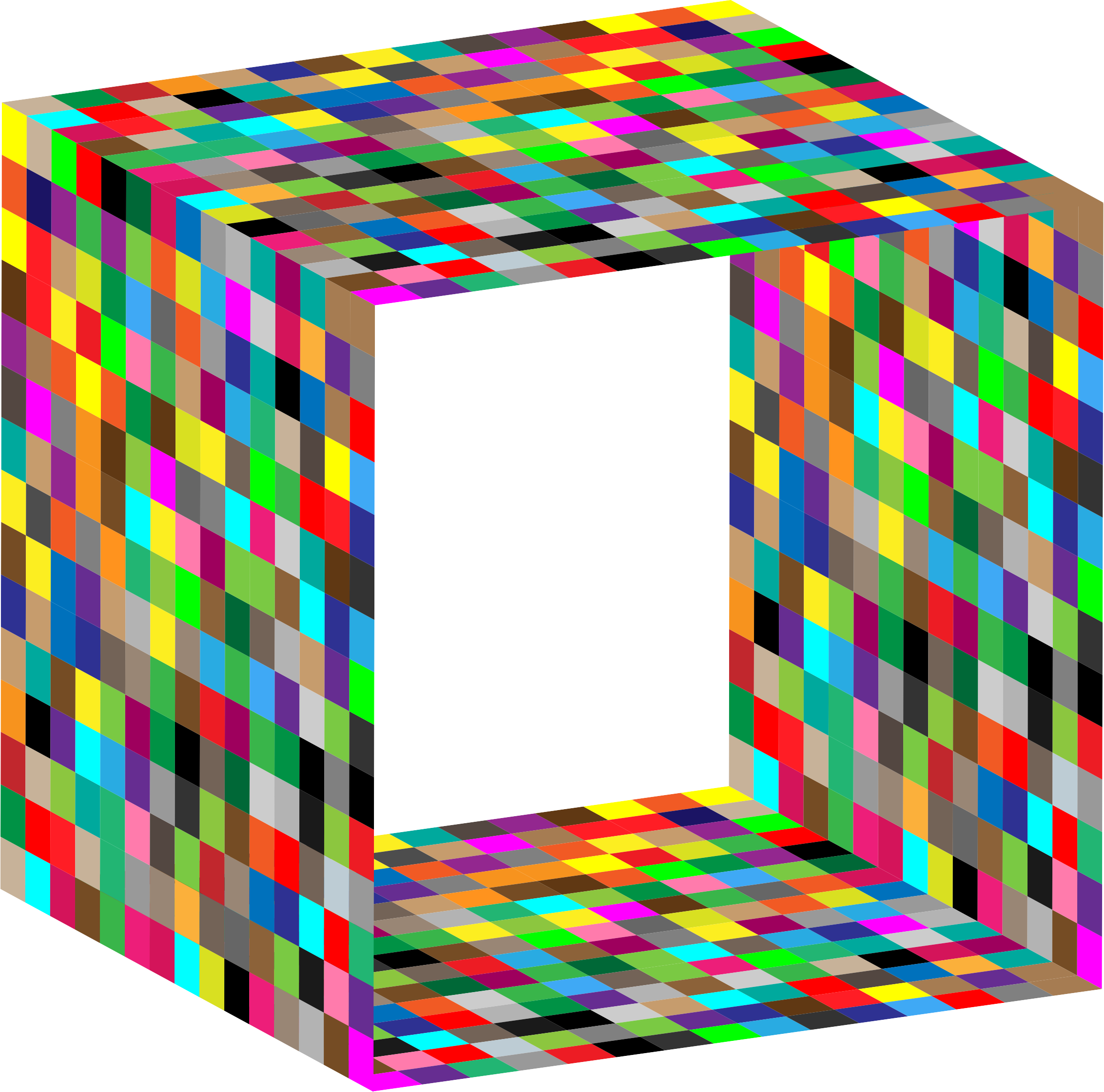 Multicolored3 D Optical Illusion PNG image