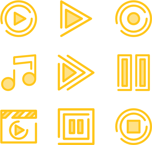 Multimedia Icon Set PNG image