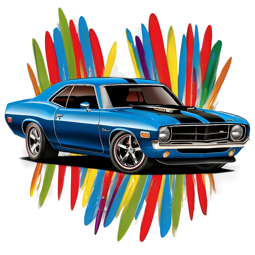 Muscle Car Vector Print Png Jen PNG image