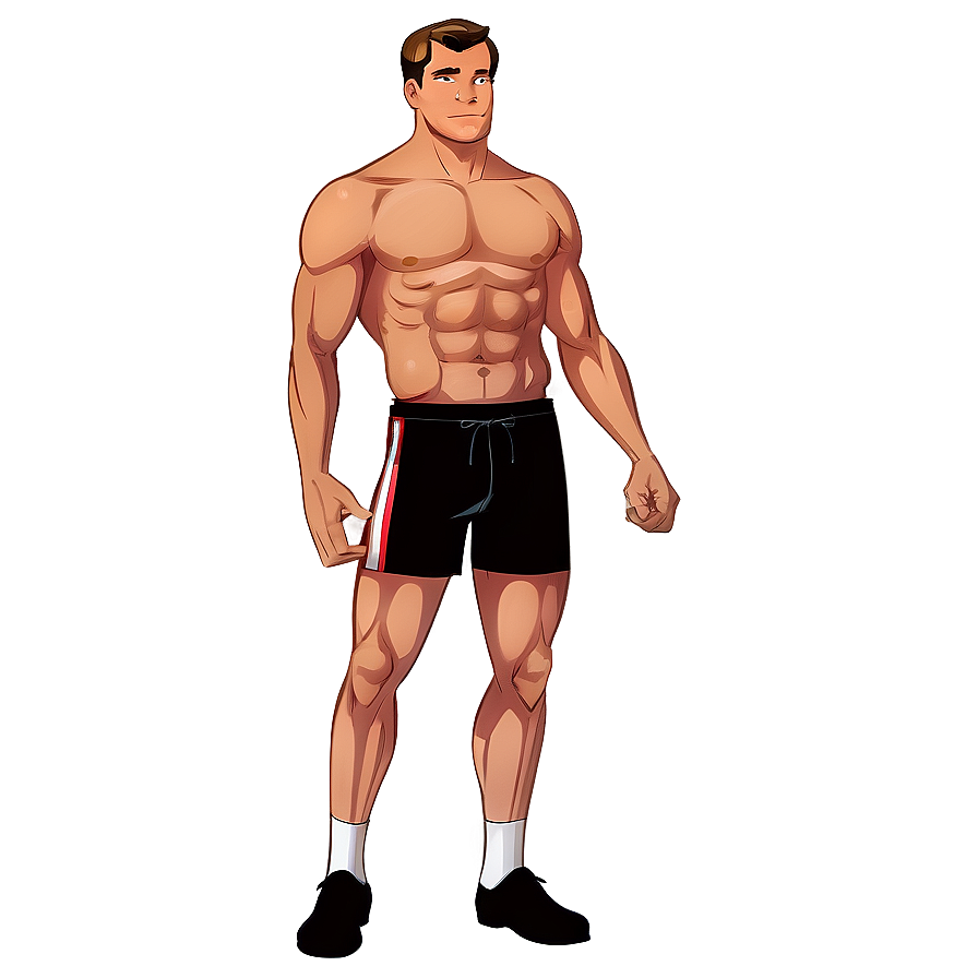 Muscle Man Illustration Png 06252024 PNG image