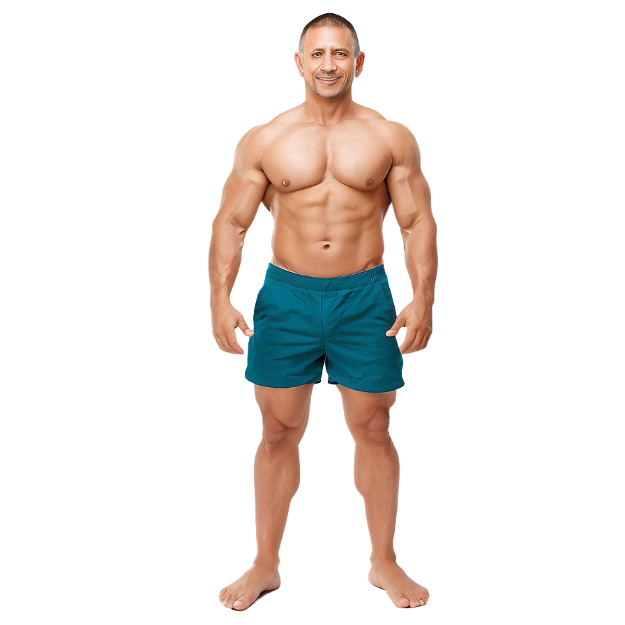 Muscle Man In Shorts Png 3 PNG image