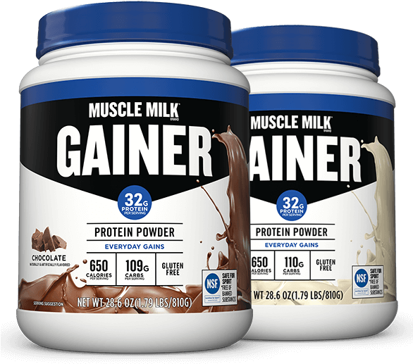 Muscle Milk Gainer Protein Powder Chocolate PNG image