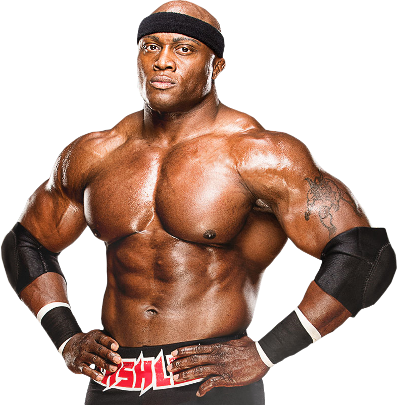 Muscled_ Athlete_in_ Wrestling_ Attire PNG image