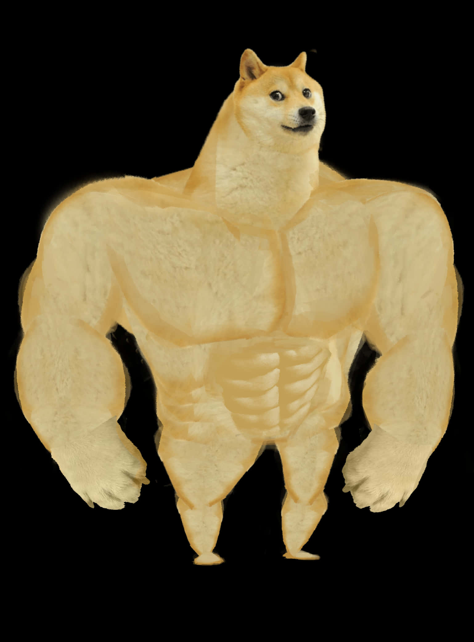 Muscled Doge Meme PNG image